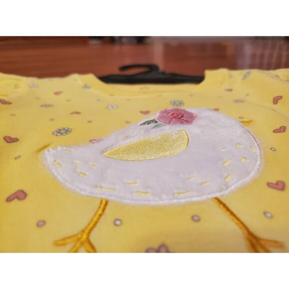 John Deere Girls Sz 3T Ruffle Short Sleeve Shirts (2) Yellow Blue Spring Cotton - Picture 7 of 10